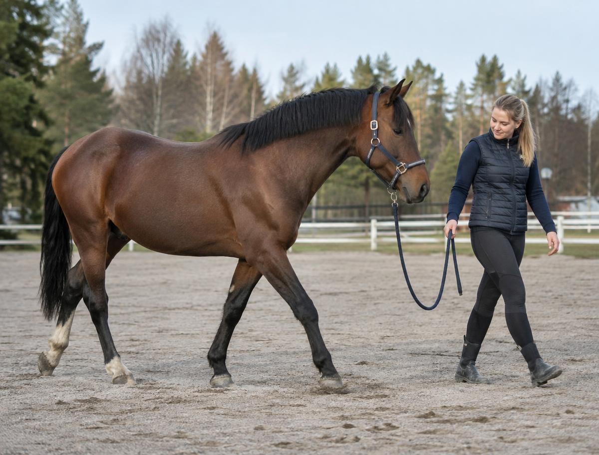 Stemningsbillede fra holdet Groundwork og hestekundskab. Midlertidigt billede.